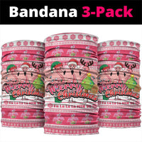 Flamingo Pink Christmas Neck Gaiter Fa La La La Min Go - Wonder Print Shop