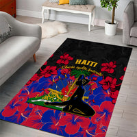 Haiti Independence Day Area Rug Hibiscus Neg Marron - Wonder Print Shop