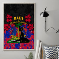 Haiti Independence Day Canvas Wall Art Hibiscus Neg Marron - Wonder Print Shop