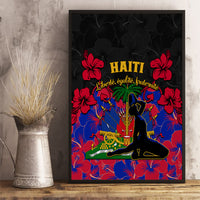 Haiti Independence Day Canvas Wall Art Hibiscus Neg Marron - Wonder Print Shop