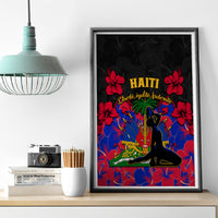 Haiti Independence Day Canvas Wall Art Hibiscus Neg Marron - Wonder Print Shop