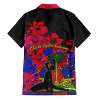 Haiti Independence Day Family Matching Long Sleeve Bodycon Dress and Hawaiian Shirt Hibiscus Neg Marron - Wonder Print Shop
