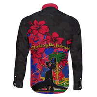 Haiti Independence Day Family Matching Off Shoulder Short Dress and Hawaiian Shirt Hibiscus Neg Marron - Wonder Print Shop