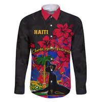 Haiti Independence Day Family Matching Short Sleeve Bodycon Dress and Hawaiian Shirt Hibiscus Neg Marron - Wonder Print Shop