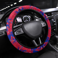 Haiti Independence Day Steering Wheel Cover Hibiscus Neg Marron - Wonder Print Shop