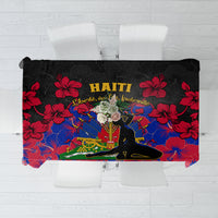 Haiti Independence Day Tablecloth Hibiscus Neg Marron - Wonder Print Shop