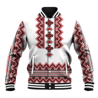 Ukraine Folk Pattern Baseball Jacket Ukrainian Traditional Version - Wonder Print Shop