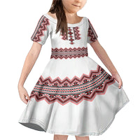 Ukraine Folk Pattern Family Matching Mermaid Dress and Hawaiian Shirt Ukrainian Traditional Version - Wonder Print Shop