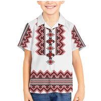 Ukraine Folk Pattern Family Matching Mermaid Dress and Hawaiian Shirt Ukrainian Traditional Version - Wonder Print Shop