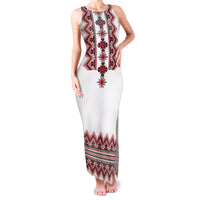 Ukraine Folk Pattern Family Matching Tank Maxi Dress and Hawaiian Shirt Ukrainian Traditional Version - Wonder Print Shop