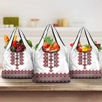 Ukraine Folk Pattern Grocery Bag Ukrainian Traditional Version