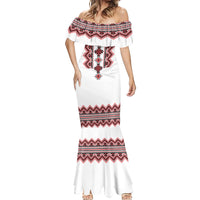 Ukraine Folk Pattern Mermaid Dress Ukrainian Traditional Version - Wonder Print Shop