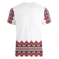 Ukraine Folk Pattern Women V Neck T Shirt Ukrainian Traditional Version - Wonder Print Shop