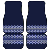 Ukraine Folk Pattern Car Mats Ukrainian Navy Blue Version - Wonder Print Shop