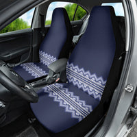 Ukraine Folk Pattern Car Seat Cover Ukrainian Navy Blue Version - Wonder Print Shop