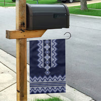 Ukraine Folk Pattern Garden Flag Ukrainian Navy Blue Version - Wonder Print Shop