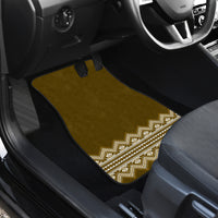 Ukraine Folk Pattern Car Mats Ukrainian Wood Brown Version - Wonder Print Shop