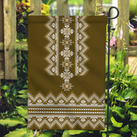 Ukraine Folk Pattern Garden Flag Ukrainian Wood Brown Version - Wonder Print Shop