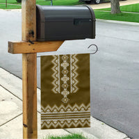 Ukraine Folk Pattern Garden Flag Ukrainian Wood Brown Version - Wonder Print Shop