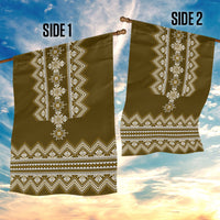 Ukraine Folk Pattern Garden Flag Ukrainian Wood Brown Version - Wonder Print Shop