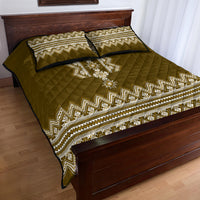 Ukraine Folk Pattern Quilt Bed Set Ukrainian Wood Brown Version - Wonder Print Shop