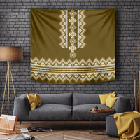 Ukraine Folk Pattern Tapestry Ukrainian Wood Brown Version - Wonder Print Shop