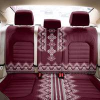 Ukraine Folk Pattern Back Car Seat Cover Ukrainian Wine Red Version - Wonder Print Shop