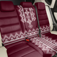 Ukraine Folk Pattern Back Car Seat Cover Ukrainian Wine Red Version - Wonder Print Shop
