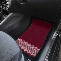 Ukraine Folk Pattern Car Mats Ukrainian Wine Red Version - Wonder Print Shop