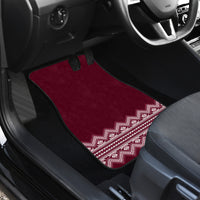 Ukraine Folk Pattern Car Mats Ukrainian Wine Red Version - Wonder Print Shop