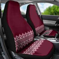 Ukraine Folk Pattern Car Seat Cover Ukrainian Wine Red Version - Wonder Print Shop