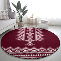 ukraine-folk-pattern-round-carpet-ukrainian-wine-red-version