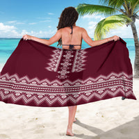 Ukraine Folk Pattern Sarong Ukrainian Wine Red Version - Wonder Print Shop