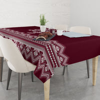 Ukraine Folk Pattern Tablecloth Ukrainian Wine Red Version - Wonder Print Shop