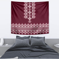 Ukraine Folk Pattern Tapestry Ukrainian Wine Red Version - Wonder Print Shop