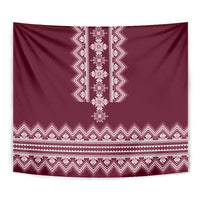 Ukraine Folk Pattern Tapestry Ukrainian Wine Red Version - Wonder Print Shop