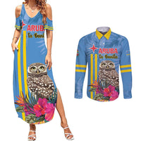 Aruba ta Bonita Couples Matching Summer Maxi Dress and Long Sleeve Button Shirt Aruba Shoco Tropical Vibe - Wonder Print Shop