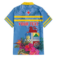 Aruba ta Bonita Family Matching Off Shoulder Short Dress and Hawaiian Shirt Aruba Shoco Tropical Vibe - Wonder Print Shop