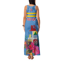 Aruba ta Bonita Family Matching Tank Maxi Dress and Hawaiian Shirt Aruba Shoco Tropical Vibe - Wonder Print Shop