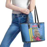 Aruba ta Bonita Leather Tote Bag Aruba Shoco Tropical Vibe - Wonder Print Shop
