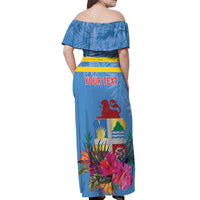 Aruba ta Bonita Off Shoulder Maxi Dress Aruba Shoco Tropical Vibe - Wonder Print Shop