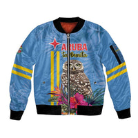 Aruba ta Bonita Sleeve Zip Bomber Jacket Aruba Shoco Tropical Vibe - Wonder Print Shop