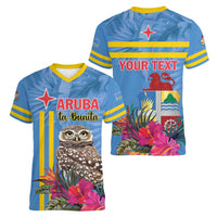Aruba ta Bonita Women V-Neck T-Shirt Aruba Shoco Tropical Vibe - Wonder Print Shop