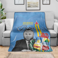 Feliz Dia di Betico Blanket Aruba Flag Style