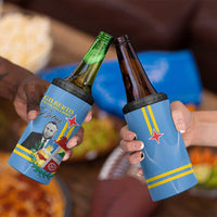 Feliz Dia di Betico 4 in 1 Can Cooler Tumbler Aruba Flag Style - Wonder Print Shop