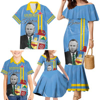 Feliz Dia di Betico Family Matching Mermaid Dress and Hawaiian Shirt Aruba Flag Style - Wonder Print Shop