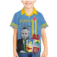 Feliz Dia di Betico Family Matching Mermaid Dress and Hawaiian Shirt Aruba Flag Style - Wonder Print Shop