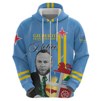Feliz Dia di Betico Hoodie Aruba Flag Style - Wonder Print Shop