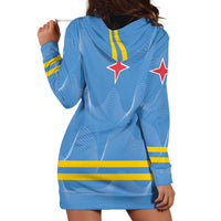 Feliz Dia di Betico Hoodie Dress Aruba Flag Style - Wonder Print Shop
