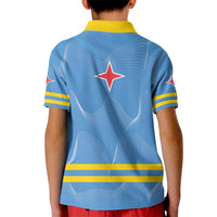 Feliz Dia di Betico Kid Polo Shirt Aruba Flag Style - Wonder Print Shop